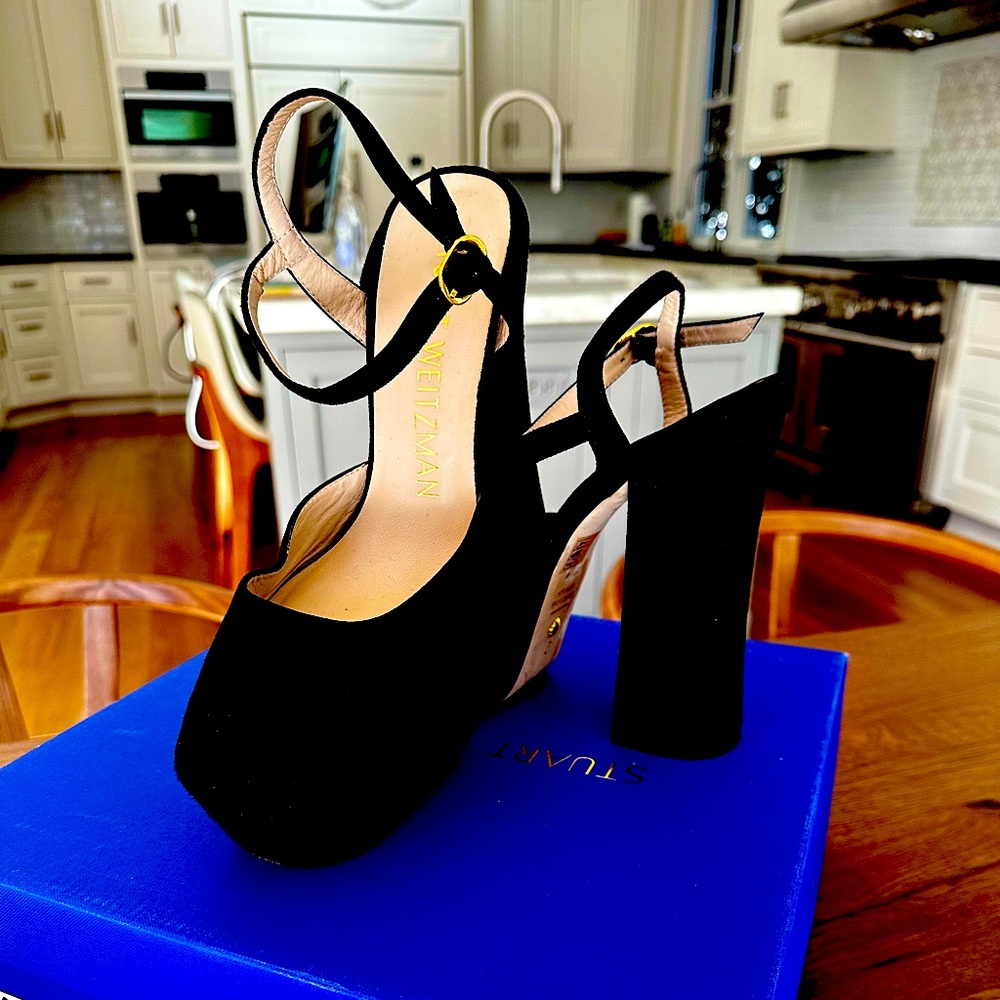 COPY - Stuart Weitzman 145mm Skyhigh Platform Pump (Black, size 7)